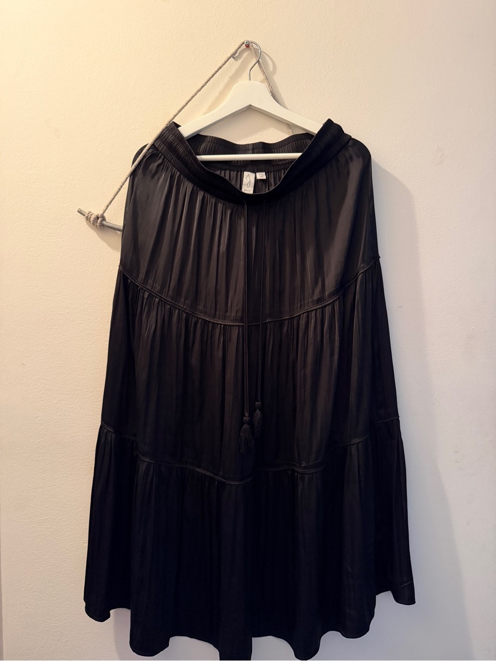 Joie Black 3-Tiered Maxi Skirt